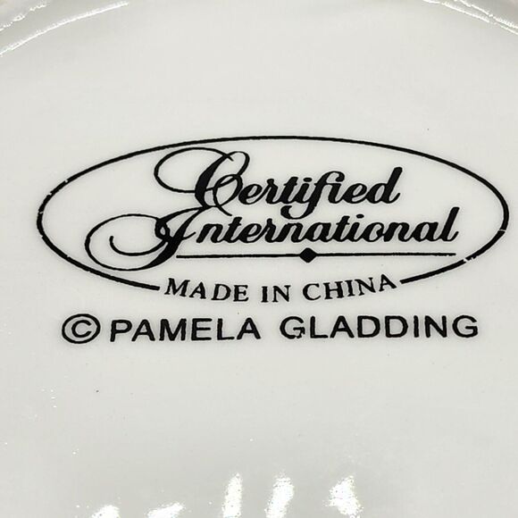 Vintage Certified International Pamela Gladding Hand-Painted Ceramic Vase 9.3inH - Picture 3 of 11